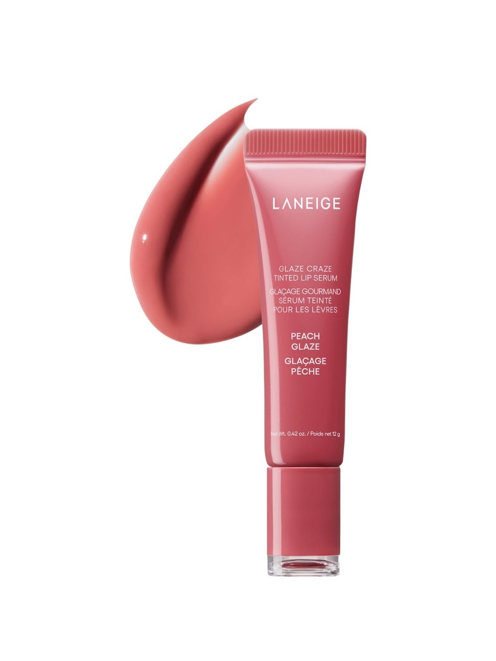 LANEIGE Peach Glaze Tinted Lip Serum - Pink Peach